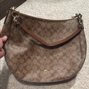 Coach Brown Signature Shoulder Bag